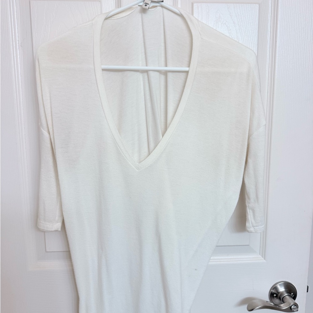 Express White Short Sleeve Tee